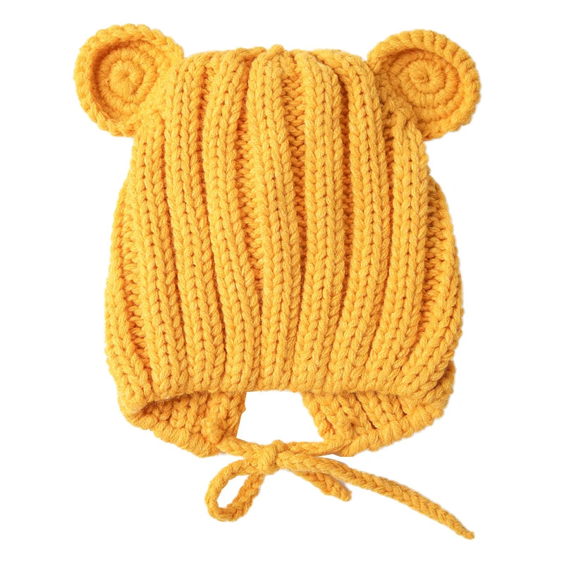 Cute Bear Ears Wool Knit Beanie (1–3 Years)