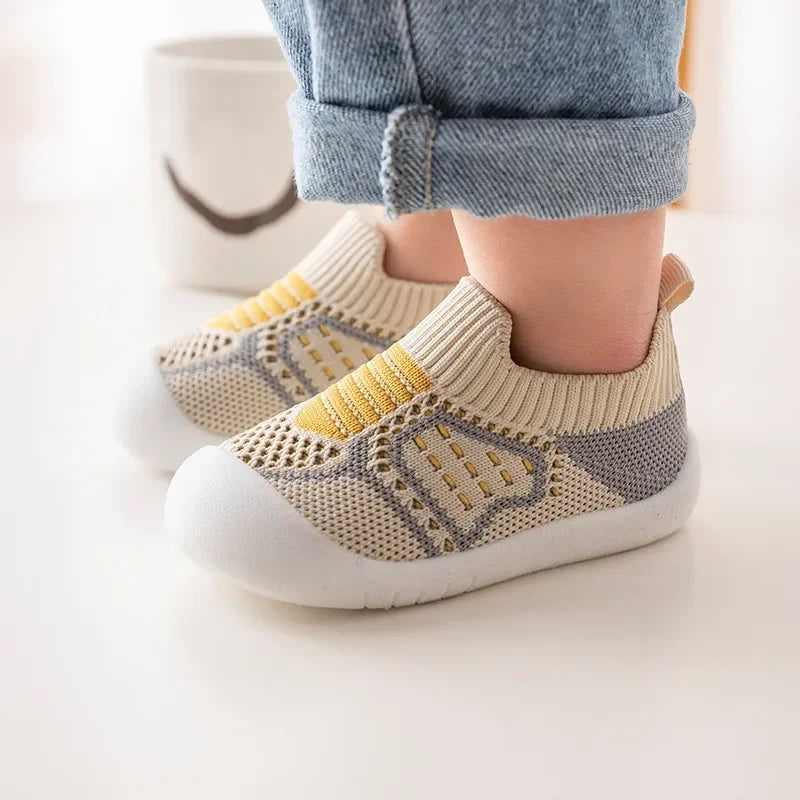 Baby Anti-Slip Breathable Crib Shoes with Rubber Sole