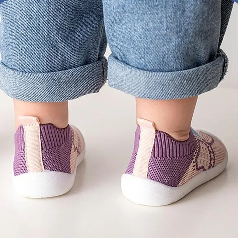 Baby Anti-Slip Breathable Crib Shoes with Rubber Sole