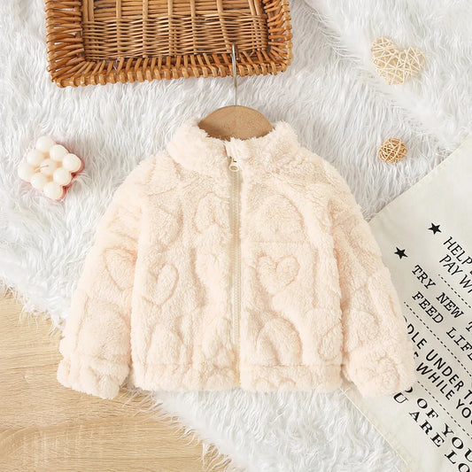 Simple & Warm Baby Girl Long-Sleeved Coat (6 Months - 3 Years)