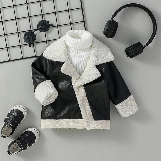 Black Leather Coat (1-3 years)