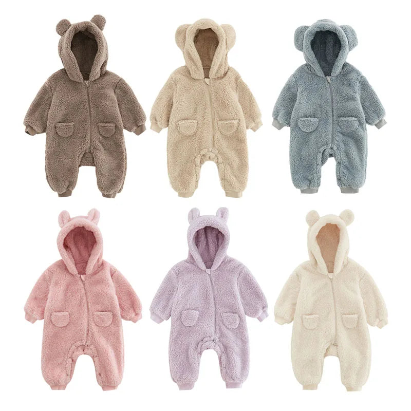 SnuggleCritters - Fleece Baby Rompers & Jumpsuits (0-2Y)