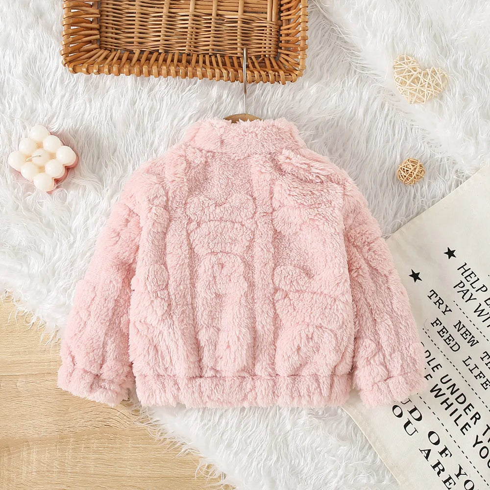 Simple & Warm Baby Girl Long-Sleeved Coat (6 Months - 3 Years)