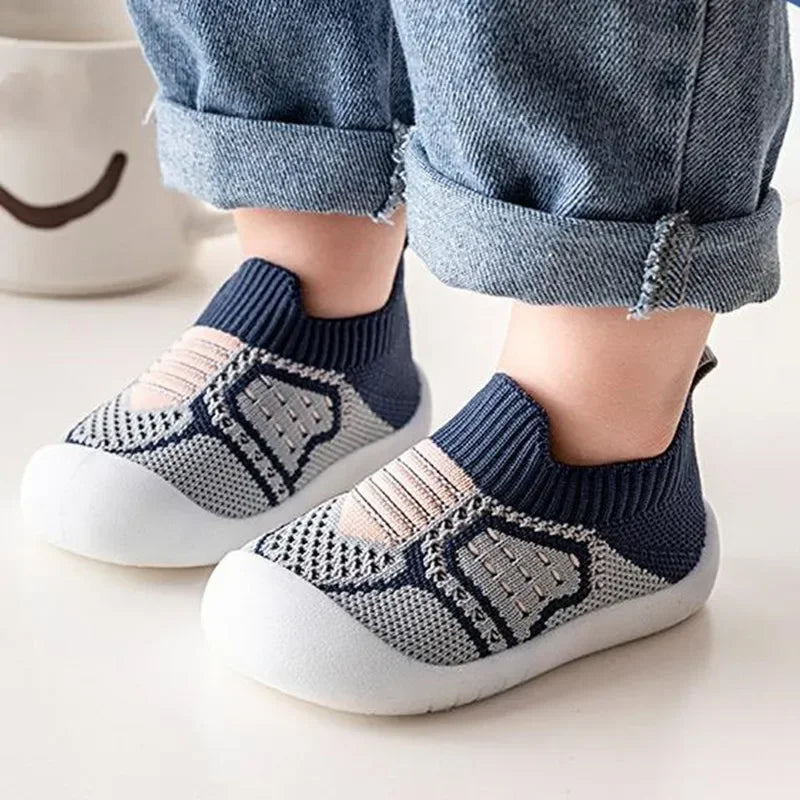 Baby Anti-Slip Breathable Crib Shoes with Rubber Sole